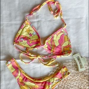 SOLD Frankies Bikinis Boardwalk TOP ONLY in Peace Terry